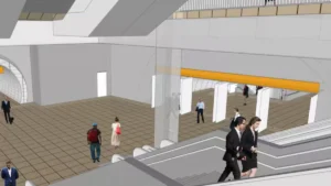 Vista de futura estación subterránea Metrotren, cerca de proyectos habitacionales